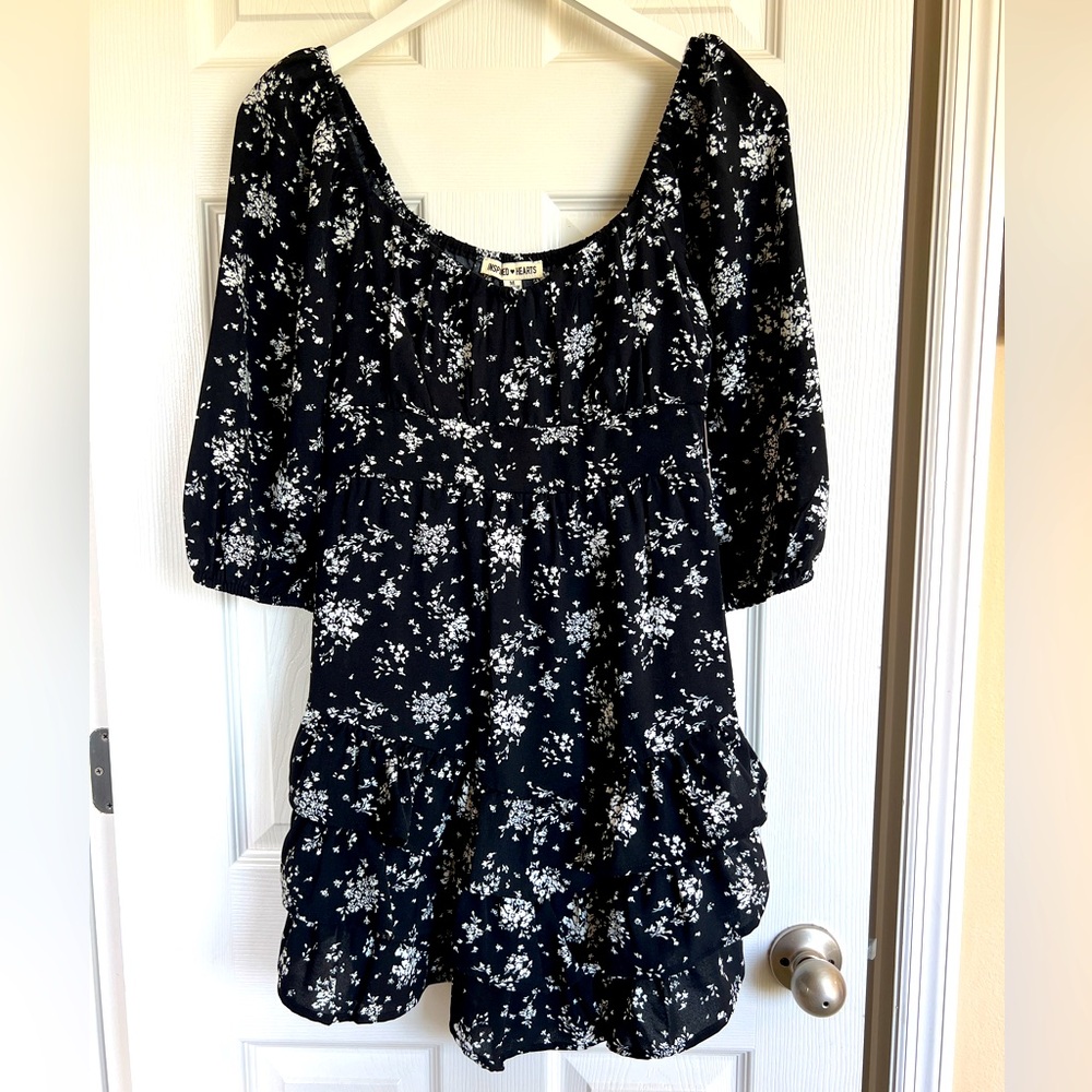 Floral Black Women's Top
